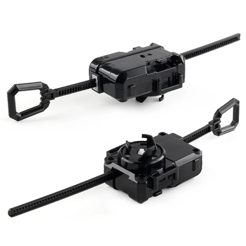 Black BX Bey Series Ripcord Launcher with attached launcher arm and mechanism.