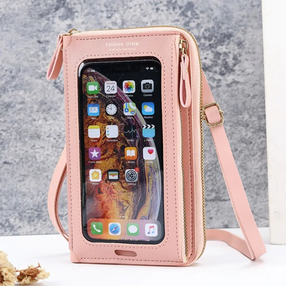 Women's Crossbody Phone Purse with Touchscreen Window
