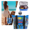 Insulated Mesh Beach Tote with Cooler Compartment