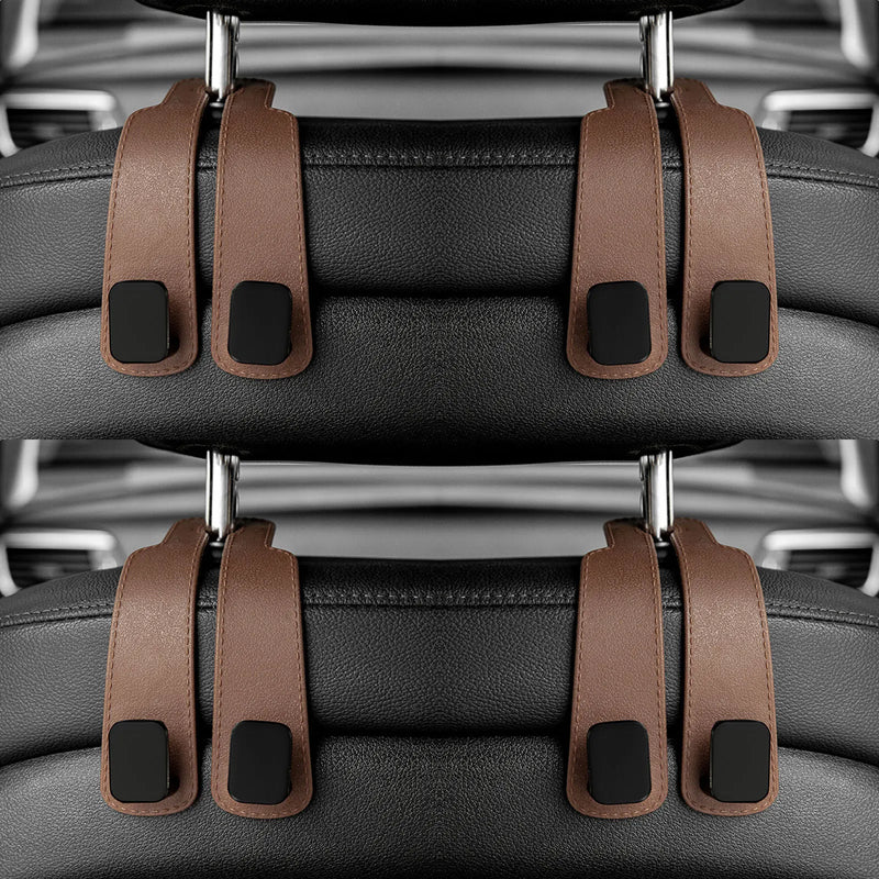 Car Headrest Hooks - Set of 2 Seat Back Organizers