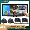 A 10.36 inch 4-channel HD DVR system featuring a monitor and multiple cameras.