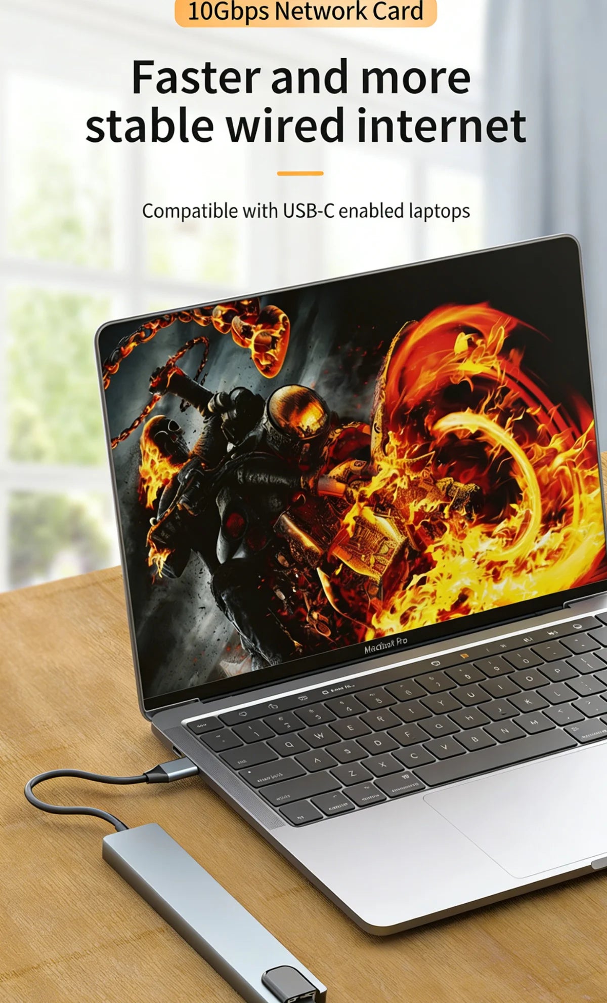 8-in-1 USB-C Hub with 4K HDMI, Gigabit Ethernet, and SD/TF Card Reader