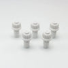 A set of five white replacement drivers for a Battling Top, packaged as a 5-pack.