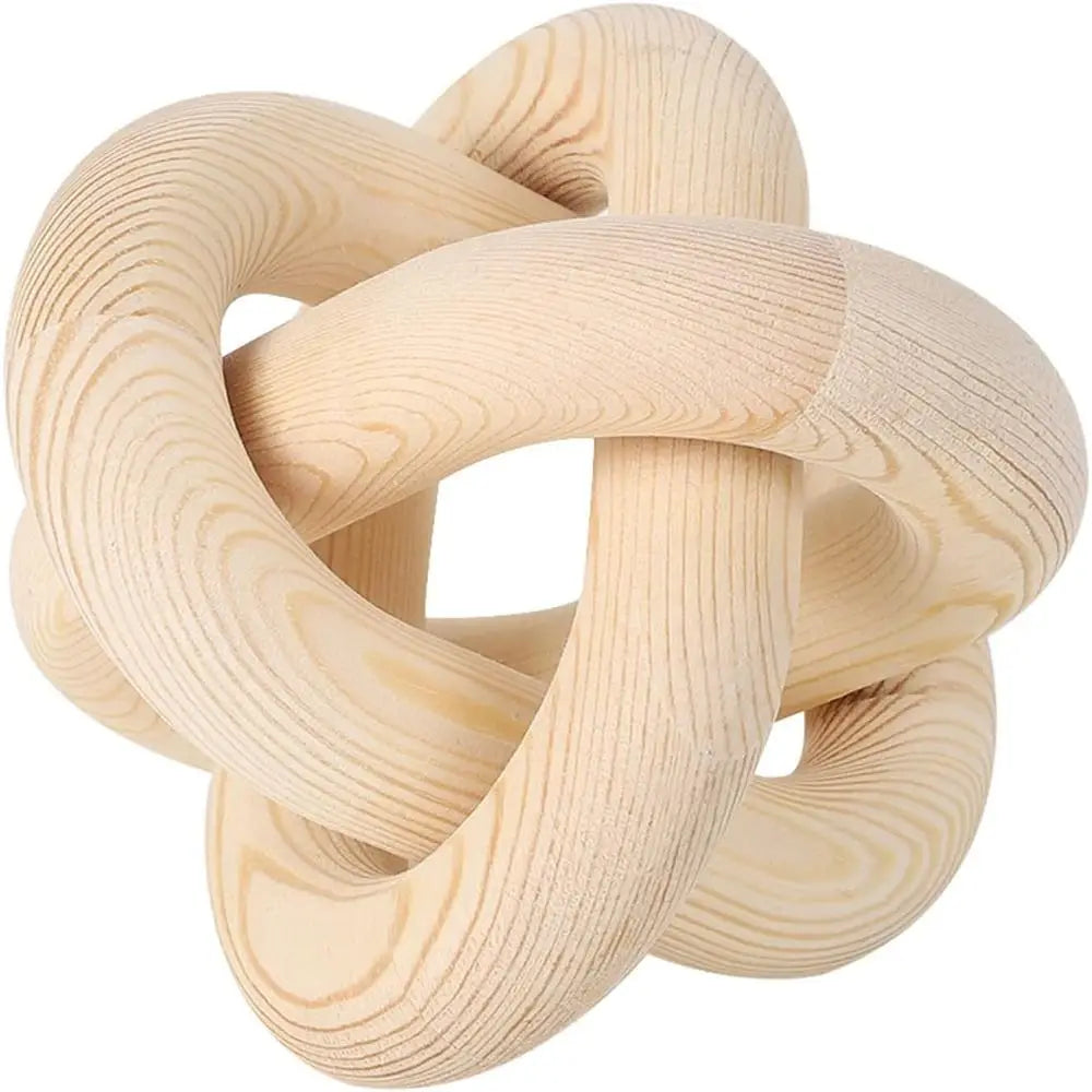 Handcrafted rustic wood knot decor for a boho coffee table accent