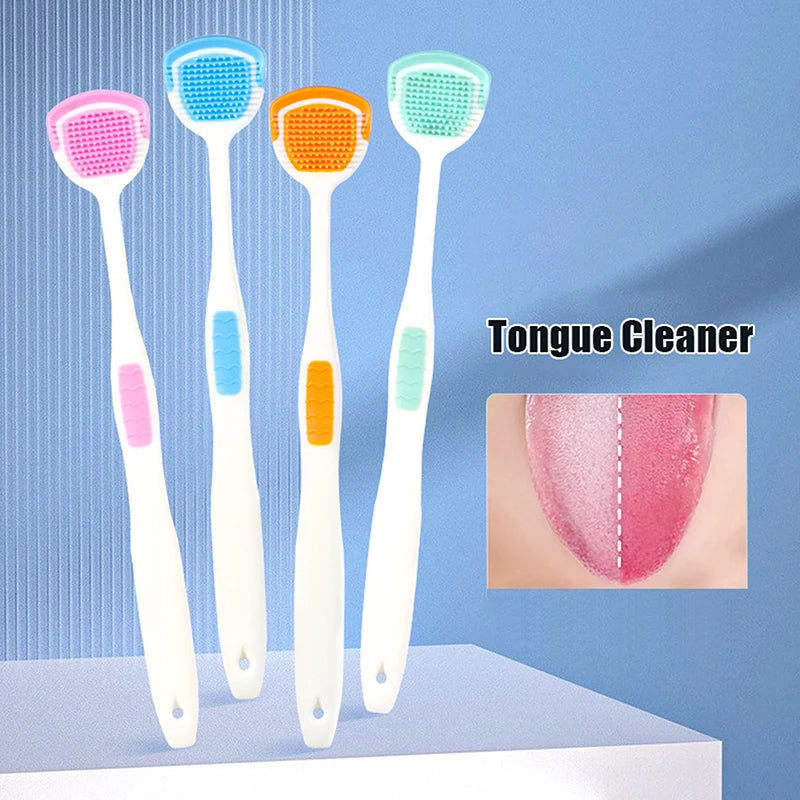 Soft Silicone Tongue Cleaner Set for Fresh Breath