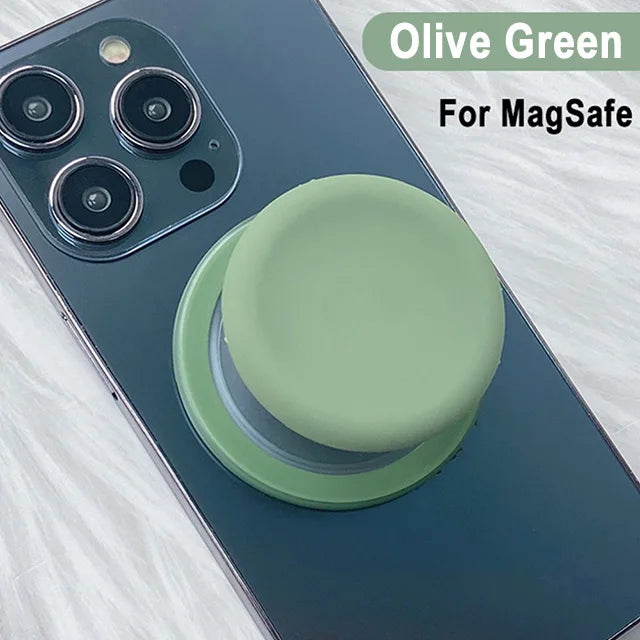 Magnetic Phone Grip and Stand with Silicone Cover