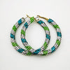 Rainbow Crystal Hoop Earrings