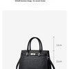 Elegant Genuine Leather Shoulder Bag for Women with Top Handle