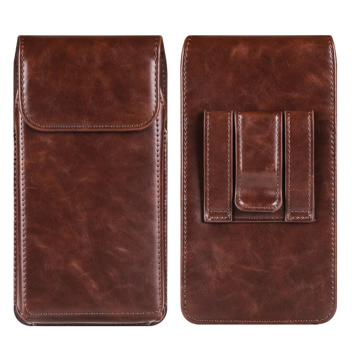 Genuine Leather Belt Clip Phone Holster for Men