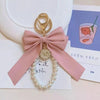Elegant Pearl Bow Keychains for Bags and Accessories