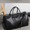Retro PU Leather Weekender Duffel Bag with Adjustable Shoulder Strap