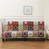 Stretchable Sofa Cover with Geometric Pattern for Futon Seats