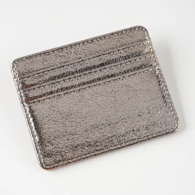 Slim Leather Card Holder with 4 Slots