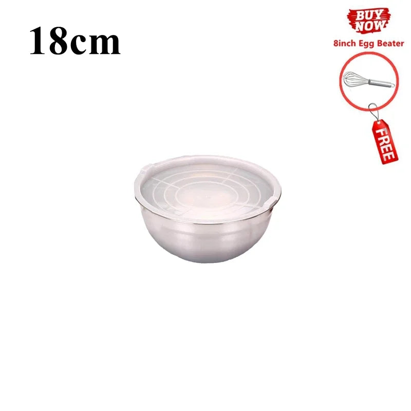 Juego de Bowls de Acero Inoxidable con Tapas Herméticas