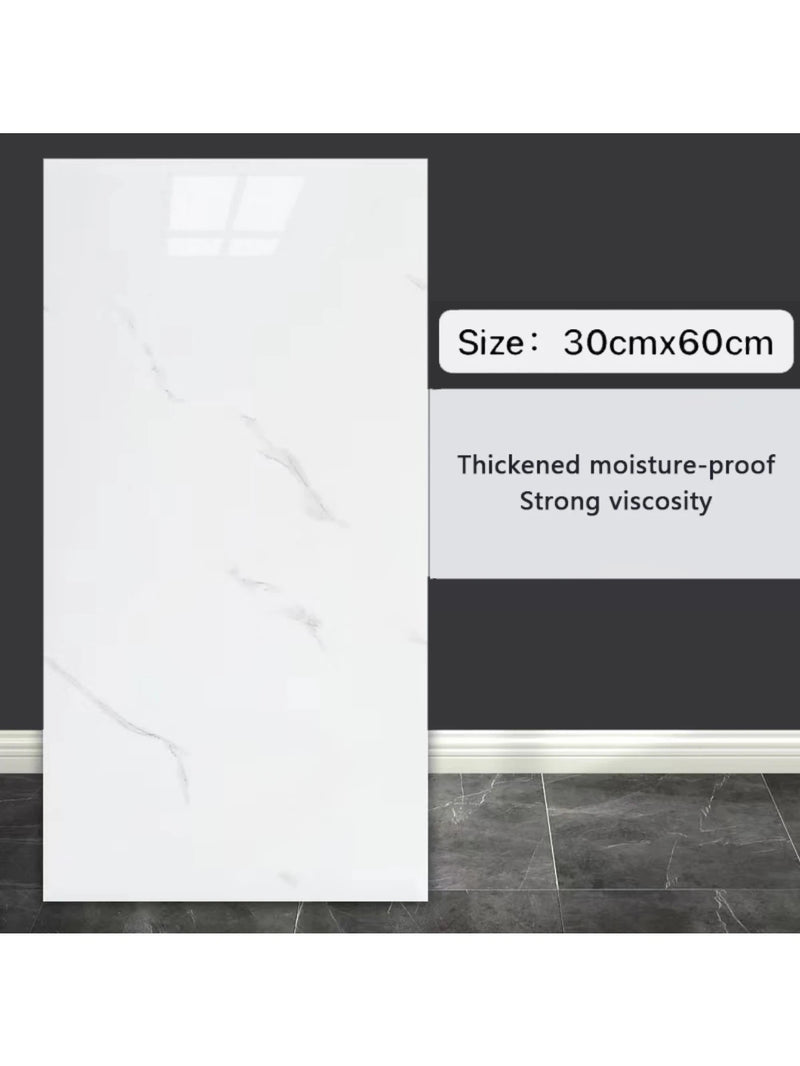 10-Pack Marble Tile Sticker Sheets - Peel-and-Stick 30 x 60 cm, Waterproof PVC Tiles