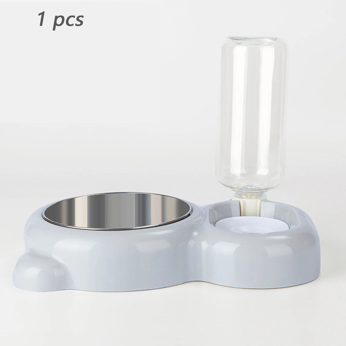 2-in-1 Pet Food and Water Bowl with Automatic Water Dispenser