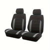 A set of two black and gray two-tone car seat covers.