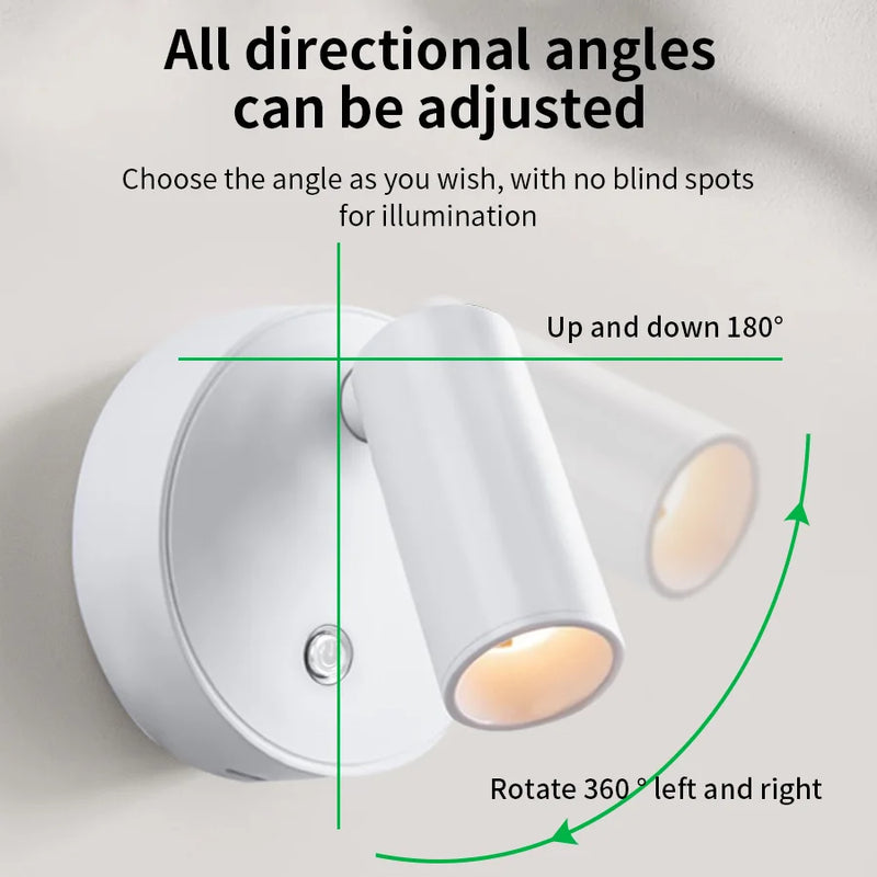 Rechargeable LED Magnetic Wall Light with Touch Switch