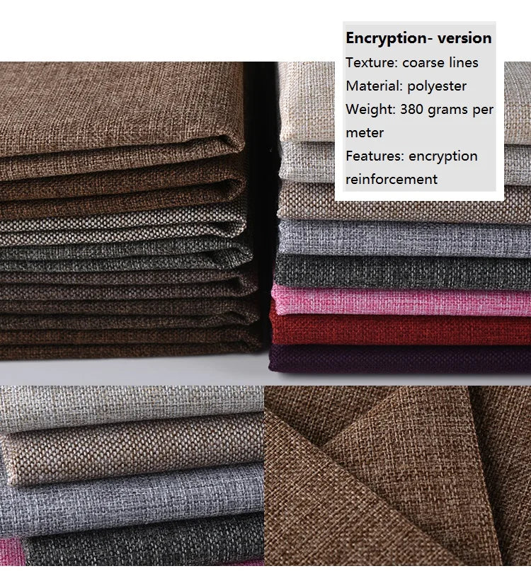 Premium Cotton-Linen Upholstery Fabric – Solid Colors, Durable & Versatile
