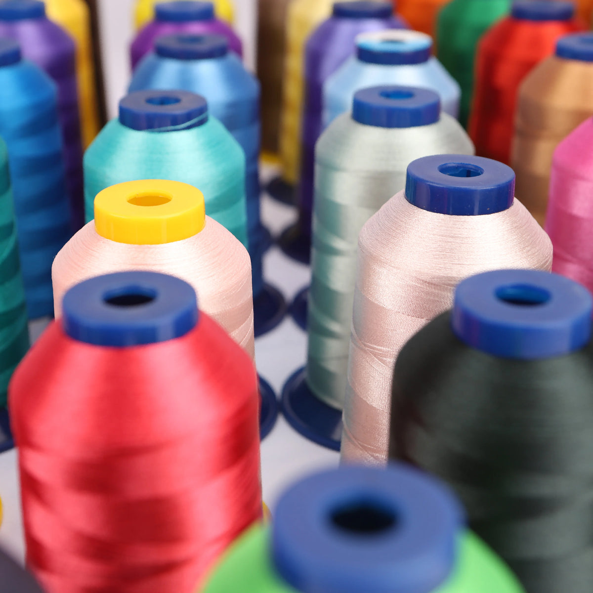 High-Tenacity Polyester Embroidery Thread (120D/2, 40wt) for Home & Industrial Machines