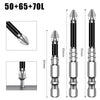 Magnetic Cross Head Screwdriver Bit Set (S2 Steel, Anti-Slip)