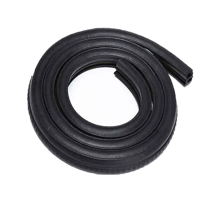 Black U-shaped EPDM rubber edge trim for car, boat, or machinery