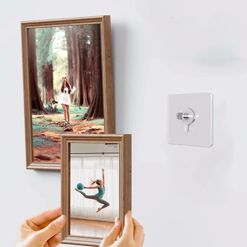 Adhesive Wall Hooks for Hanging Pictures and Decor