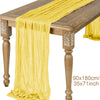 Semi-Sheer Gauze Table Runner in Sage