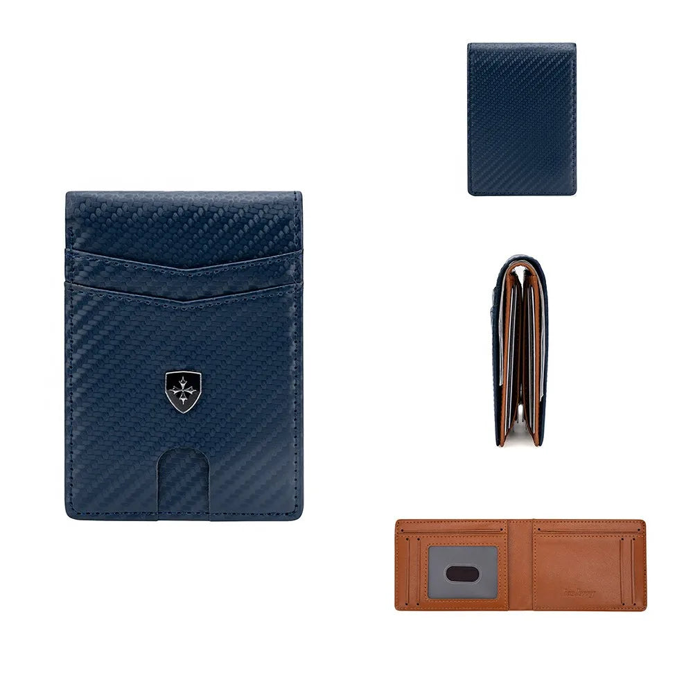 Carbon Fiber RFID Blocking Bifold Wallet for Men
