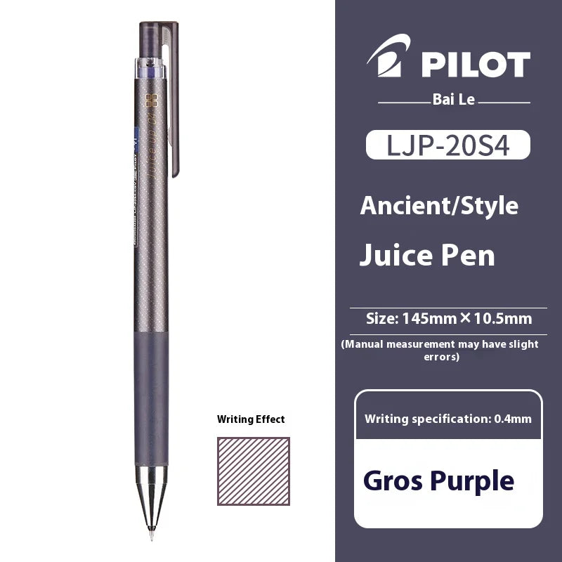 Lila Pilot LJP-20S4 Saftstift Schreibgerät in vertikaler Ansicht.