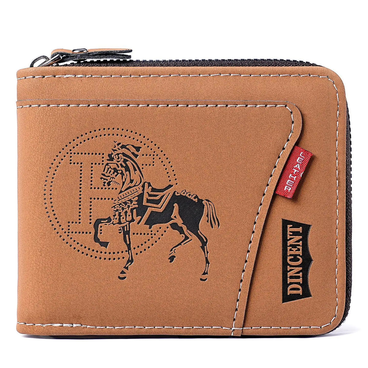 Vintage Waxed Leather Bifold Wallet with Coin Pocket