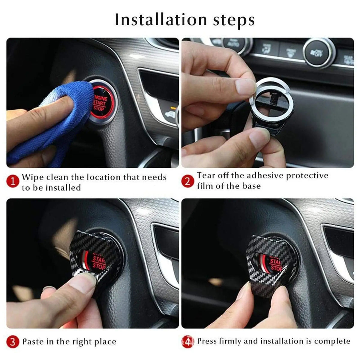 Engine Start Button Cover – Anti-Scratch Decorative Trim