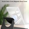 A clear acrylic magnetic detachable case for a Kindle device shown resting on a wooden surface.