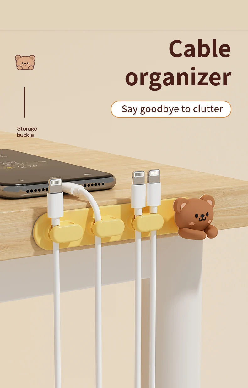 Adorable Cartoon Cable Organizer Clips