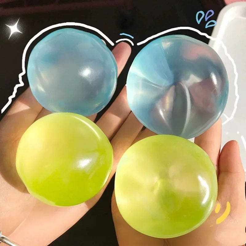Transparent Coconut Mochi Squishy Stress Relief Toy