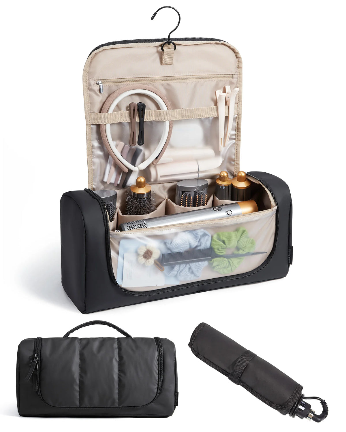 Travel Hair Tool Organizer with Hanging Hook