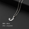 Initial Letter Pendant Necklace with Stainless Steel Chain