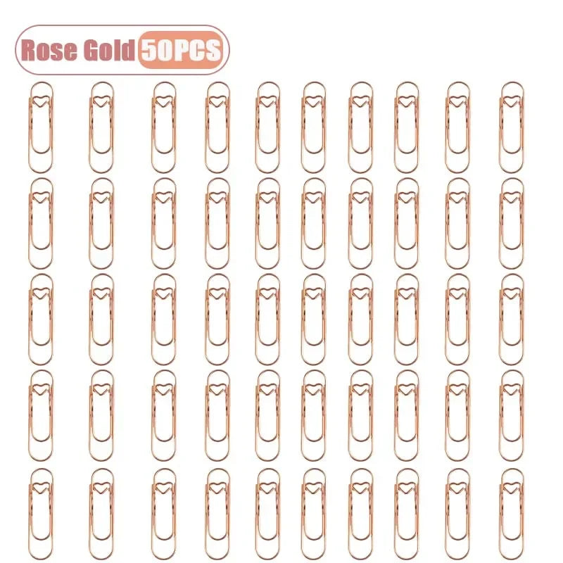 Heart-Shaped Metal Pen Clips for Notebooks and Journals