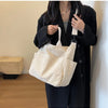 Multi-Pocket Corduroy Tote Bag – Large Capacity Casual Satchel for Travel, Work & Commute