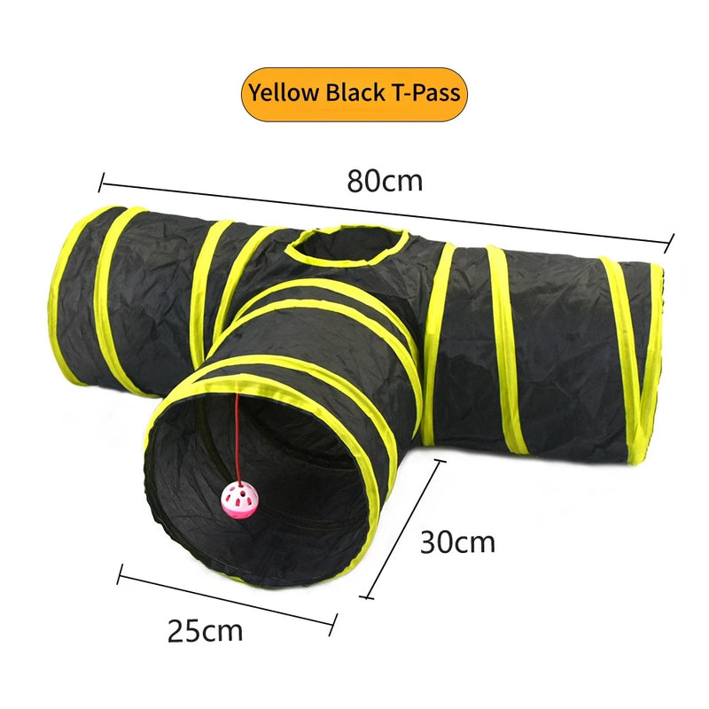 Foldable S-Shaped Cat Play Tunnel