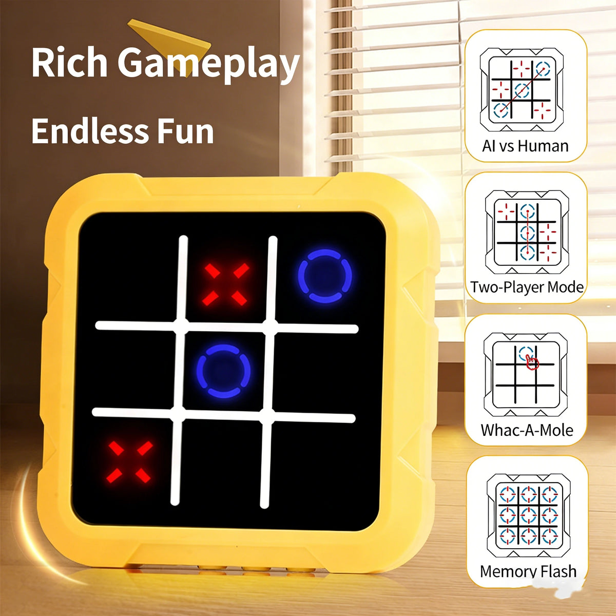 Electronic Chess & Tic-Tac-Toe Board for Family Brain Games