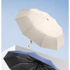 Auto Reverse-Folding Umbrella with Reflective Stripe & Carabiner Handle