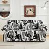 Slip-Resistant Stretch Sofa Cover with Floral Design