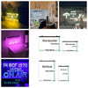 A collection of retro racing LED neon signs and illuminated displays for home or office use.
