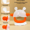 Bunny-Shaped Silicone Teether with Full-Hand Grip for Babies