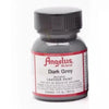 Dark Grey acrylic leather paint in a glass bottle with a black cap