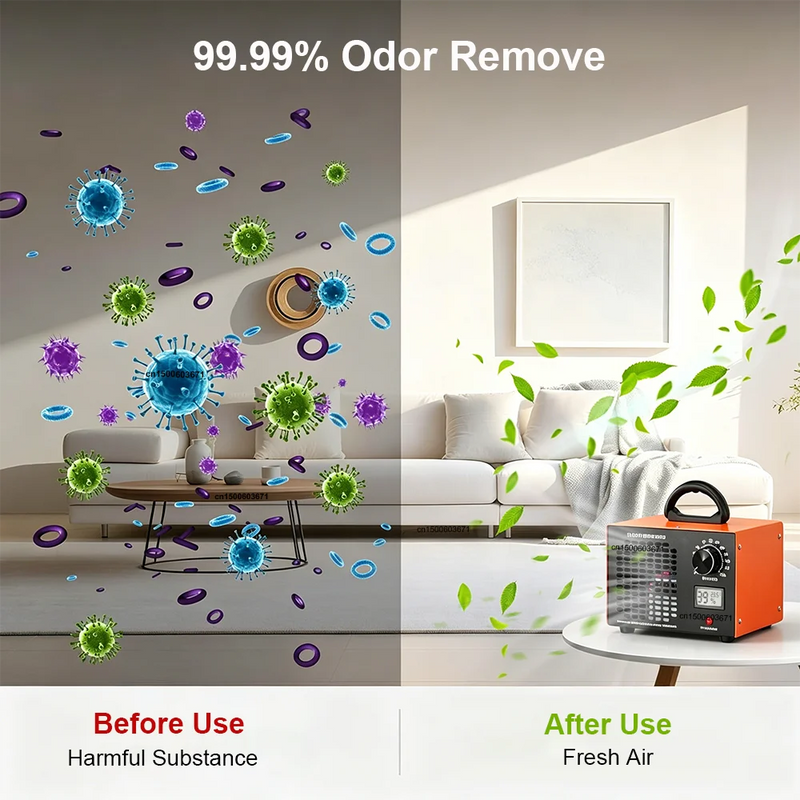 High-Capacity Ozone Air Purifier with Timer