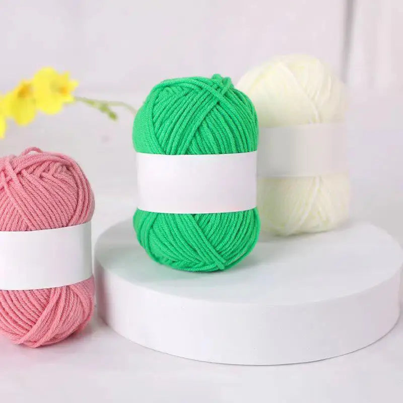 Soft Milk Cotton Knitting Yarn – Anti-Pilling 4ply Yarn for Crochet & Knitting
