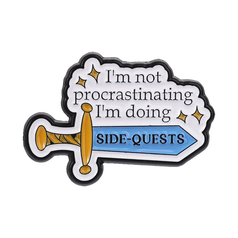 Leaving Reality Entering Fiction Enamel Pin