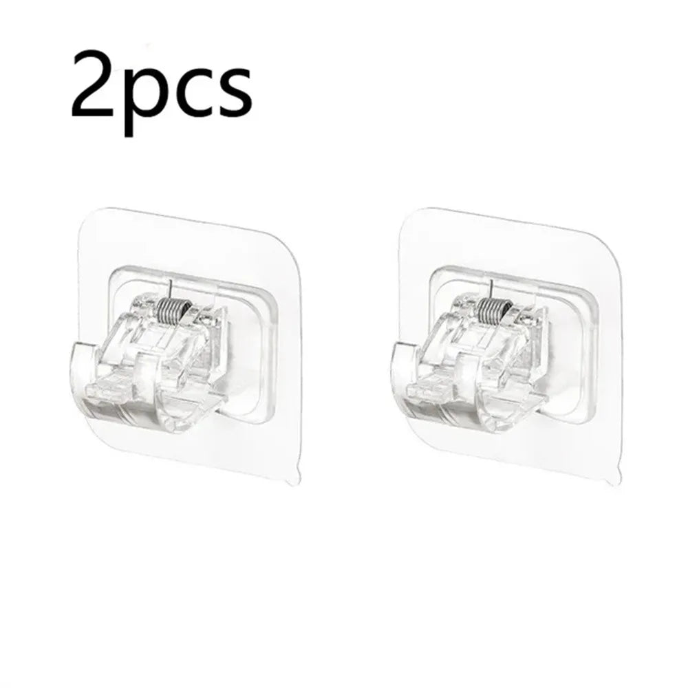 Self-Adhesive Curtain Rod Hooks (Set of 4)